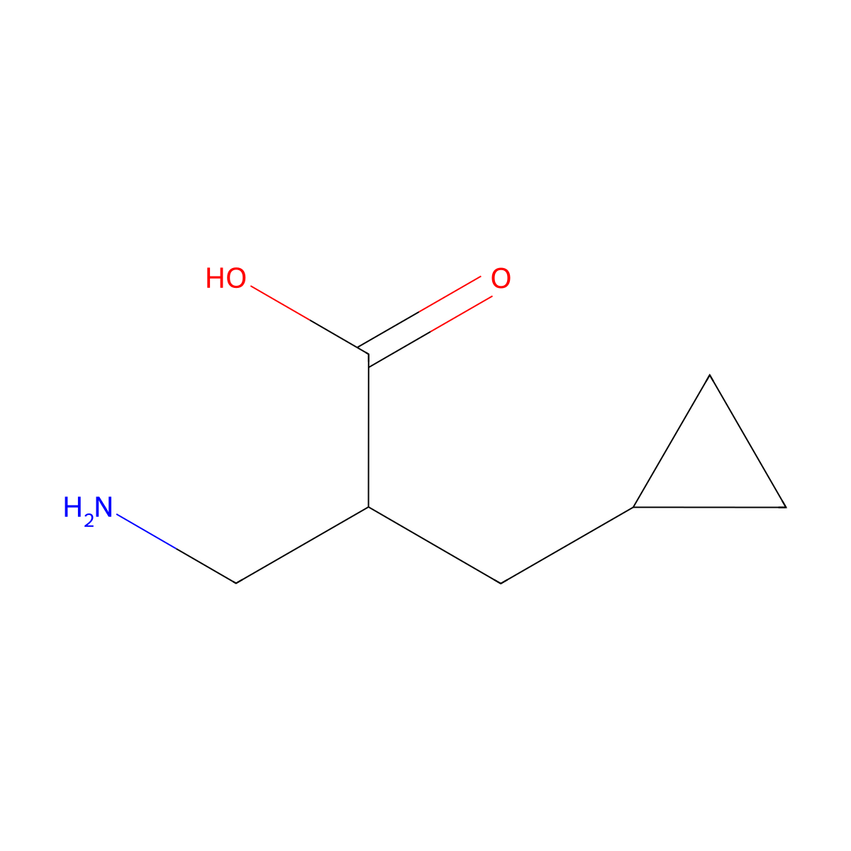 3-Amino-2-(cyclopropylmethyl)propanoic acid molecular structure, CAS 1017788-33-8