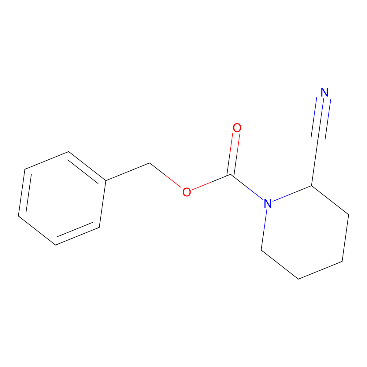 Benzyl 2-cyanopiperidine-1-carboxylate molecular structure, CAS 1017788-63-4