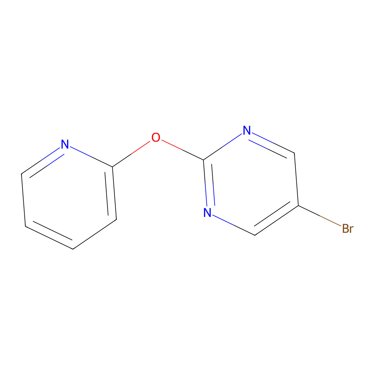 5-Bromo-2-(pyridin-2-yloxy)-pyrimidine molecular structure, CAS 1017789-05-7