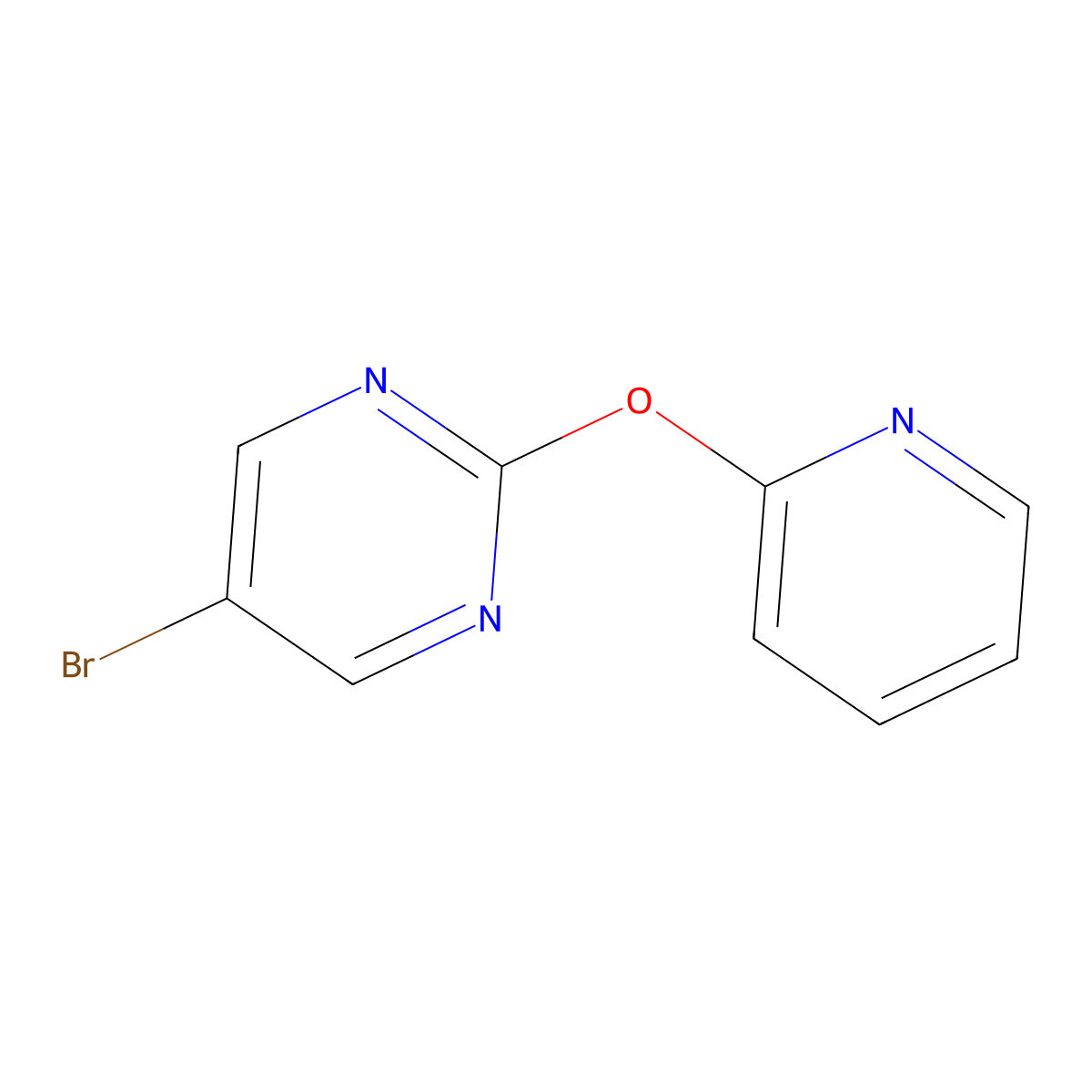 5-Bromo-2-(pyridin-2-yloxy)-pyrimidine molecular structure, CAS 1017789-05-7