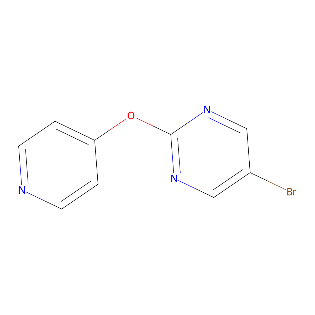 5-Bromo-2-(pyridin-4-yloxy)-pyrimidine molecular structure, CAS 1017789-07-9