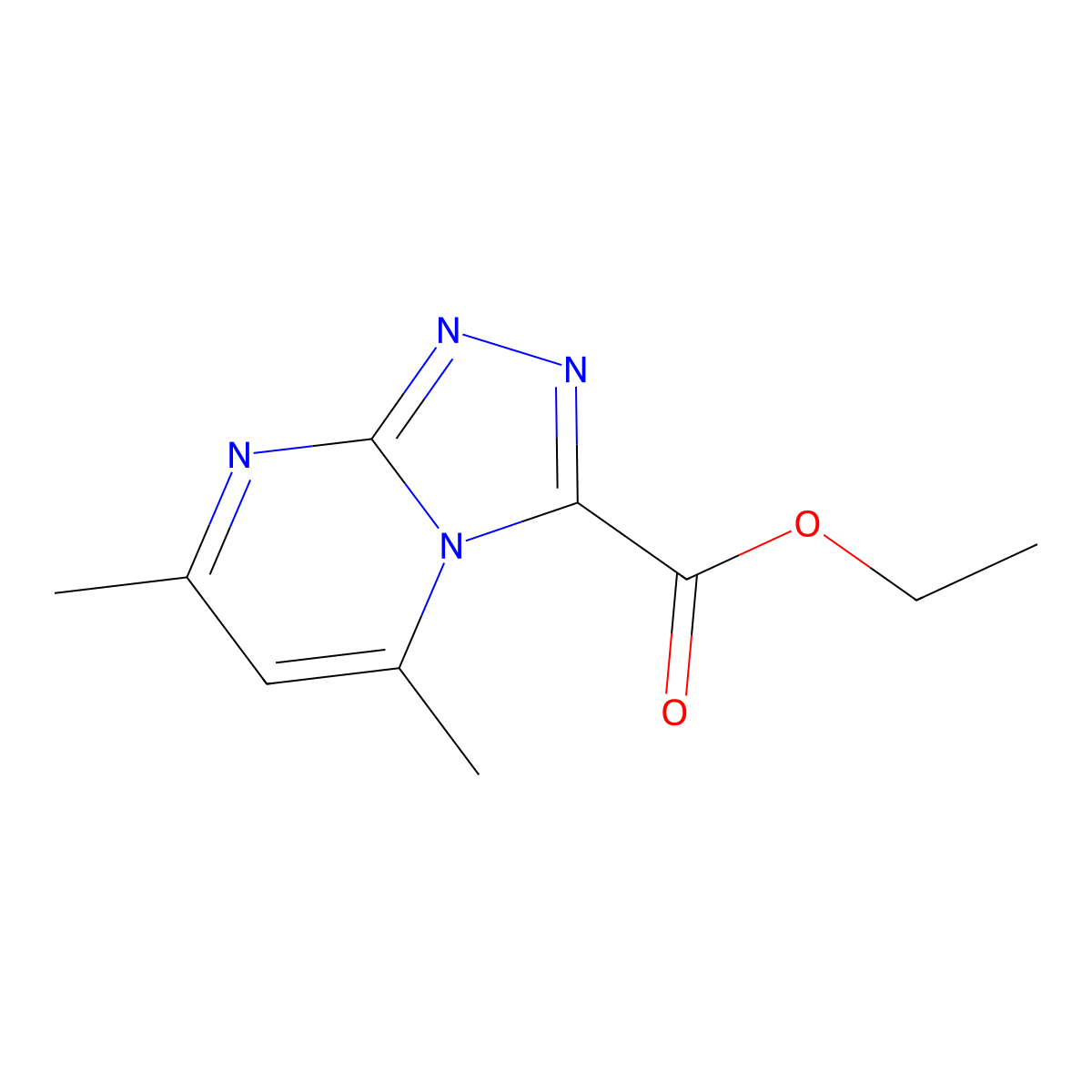 Ethyl 5,7-dimethyl-[1,2,4]triazolo[4,3-a]pyrimidine-3-carboxylate molecular structure, CAS 1017789-08-0