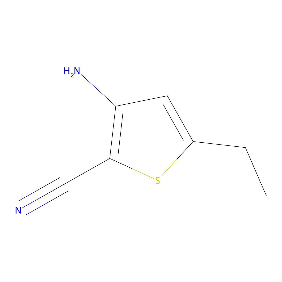 3-Amino-2-cyano-5-ethylthiophene molecular structure, CAS 1017789-16-0