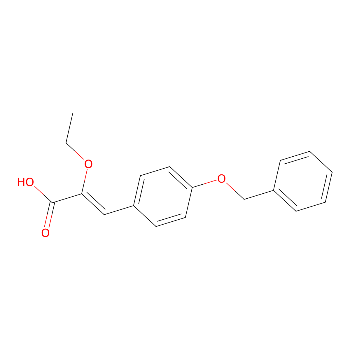 3-(4-Benzyloxyphenyl)-2-ethoxyacrylic acid molecular structure, CAS 1017789-28-4