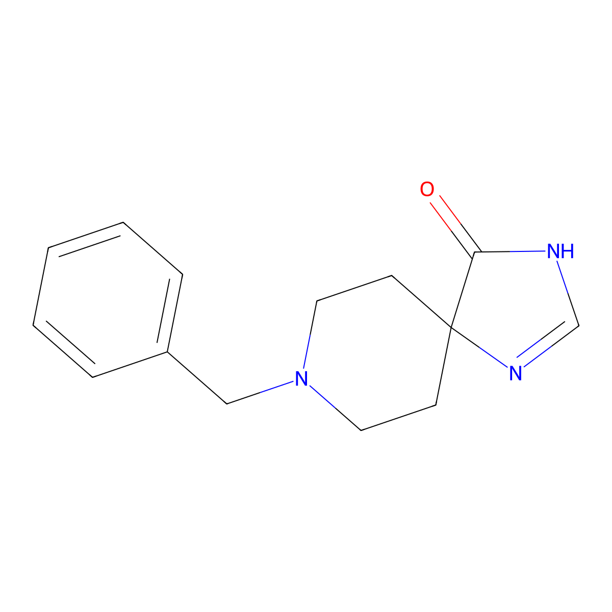 8-Benzyl-1,3,8-triazaspiro[4.5]dec-1-en-4-one molecular structure, CAS 1017789-30-8