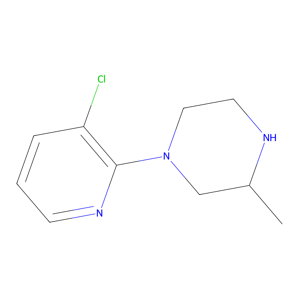 1-(3-Chloropyridin-2-yl)-3-methylpiperazine molecular structure, CAS 1017789-43-3