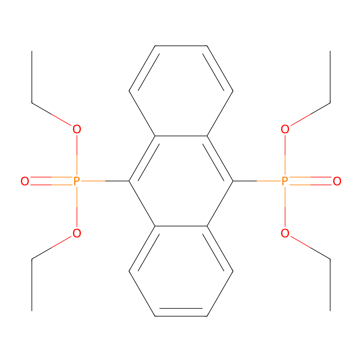 Diethyl [10-(diethoxyphosphoryl)-anthracen-9-yl]phosphonate molecular structure, CAS 1017789-46-6