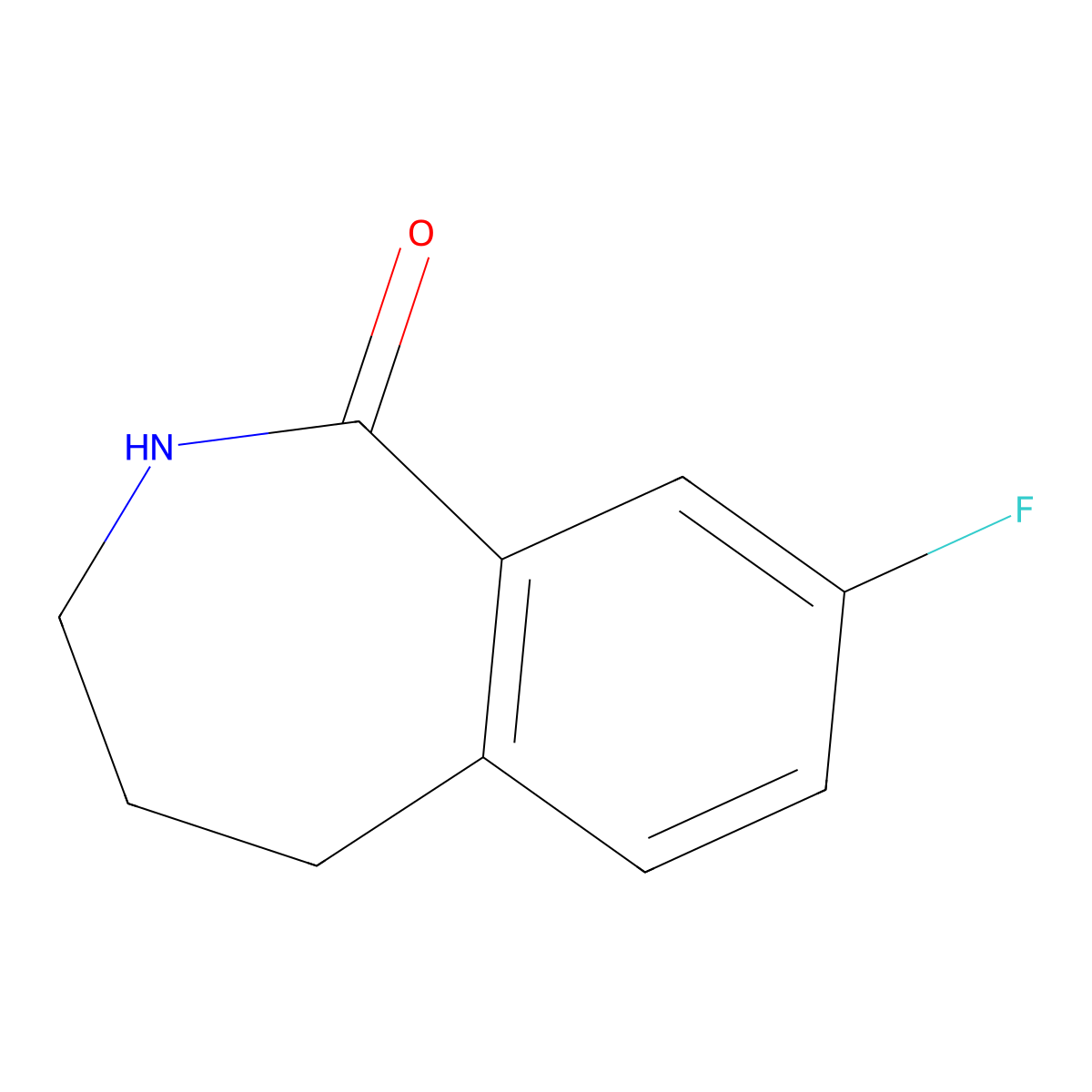 8-fluoro-2,3,4,5-tetrahydro-1H-2-benzazepin-1-one molecular structure, CAS 1017789-58-0