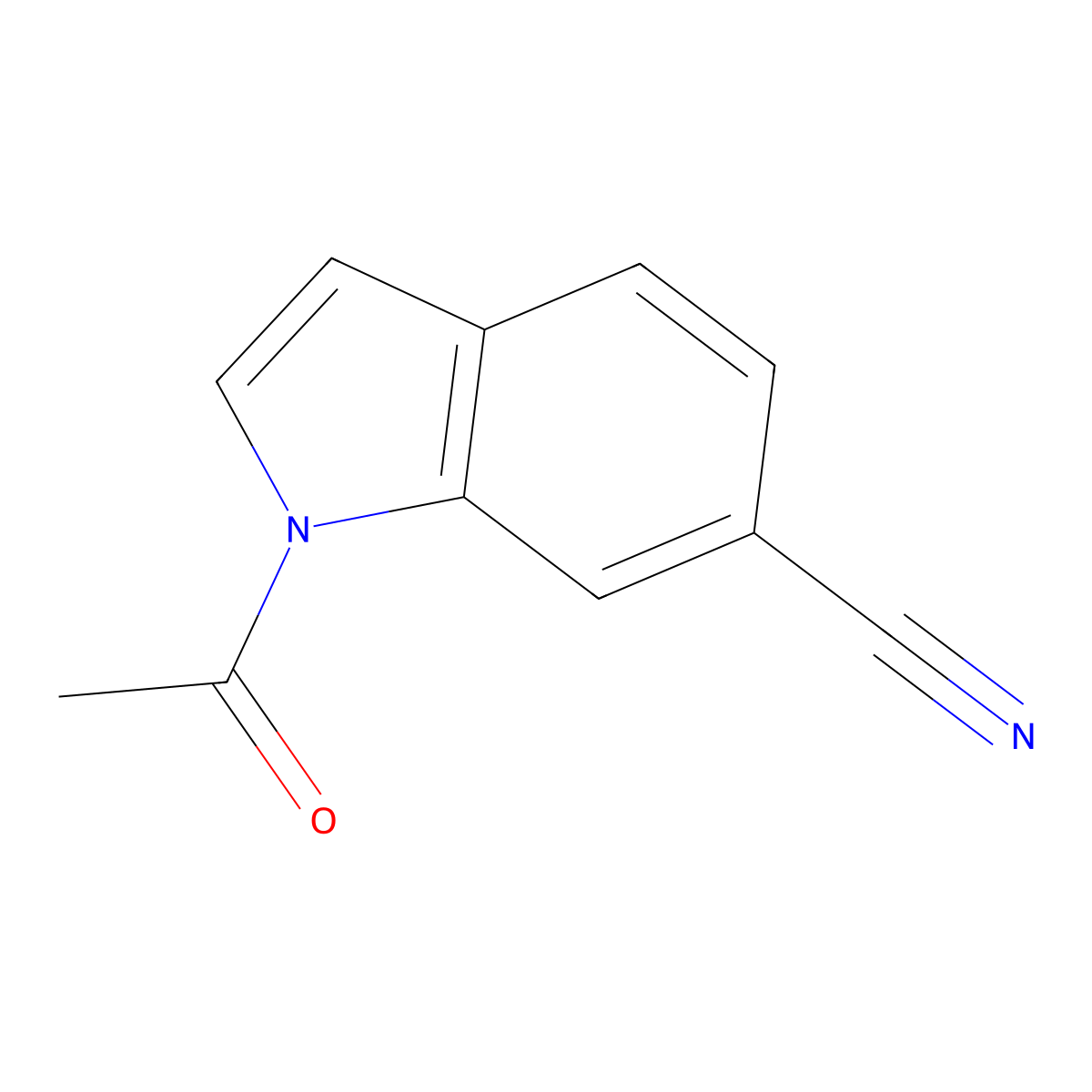 1-acetyl-1H-indole-6-carbonitrile molecular structure, CAS 1017791-09-1