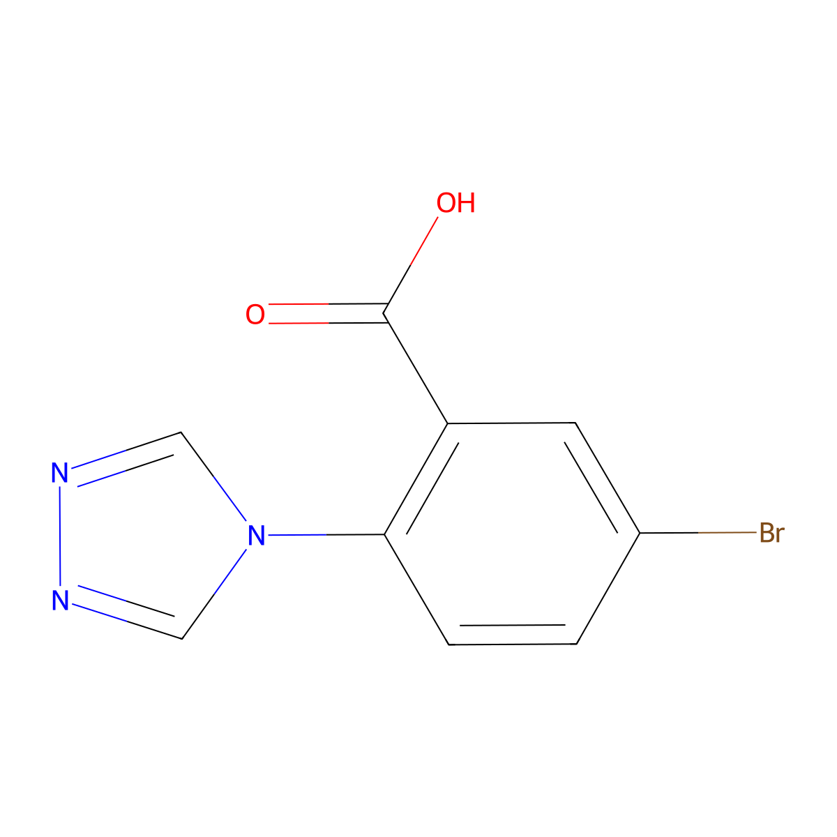 5-Bromo-2-(4H-1,2,4-triazol-4-YL)benzoic acid molecular structure, CAS 1017791-26-2