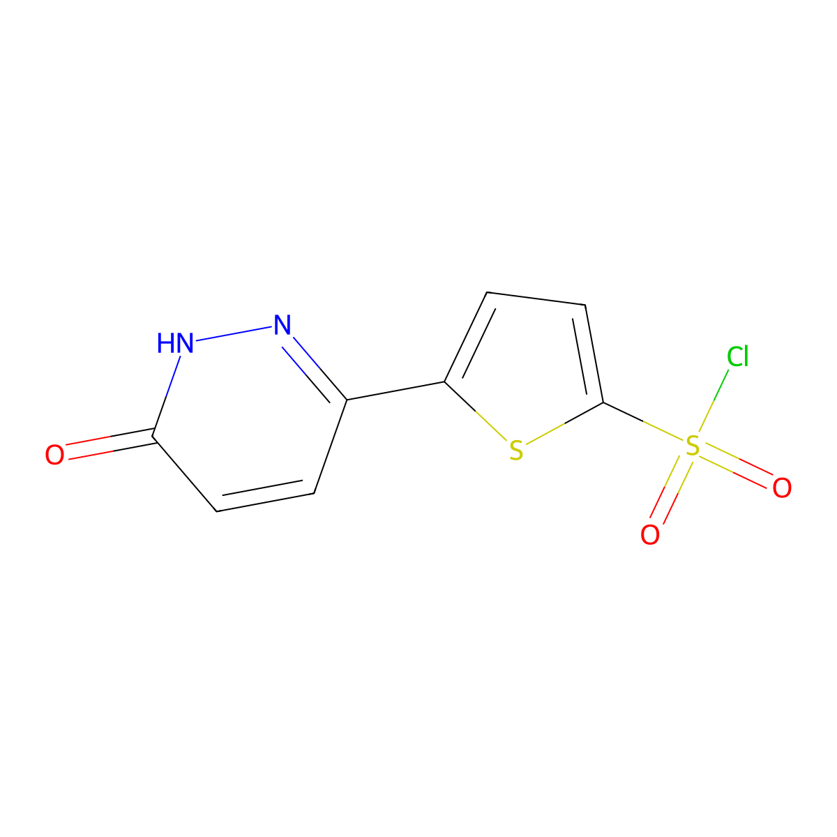 5-(6-Oxo-1,6-dihydropyridazin-3-YL)thiophene-2-sulfonyl chloride molecular structure, CAS 1017791-38-6