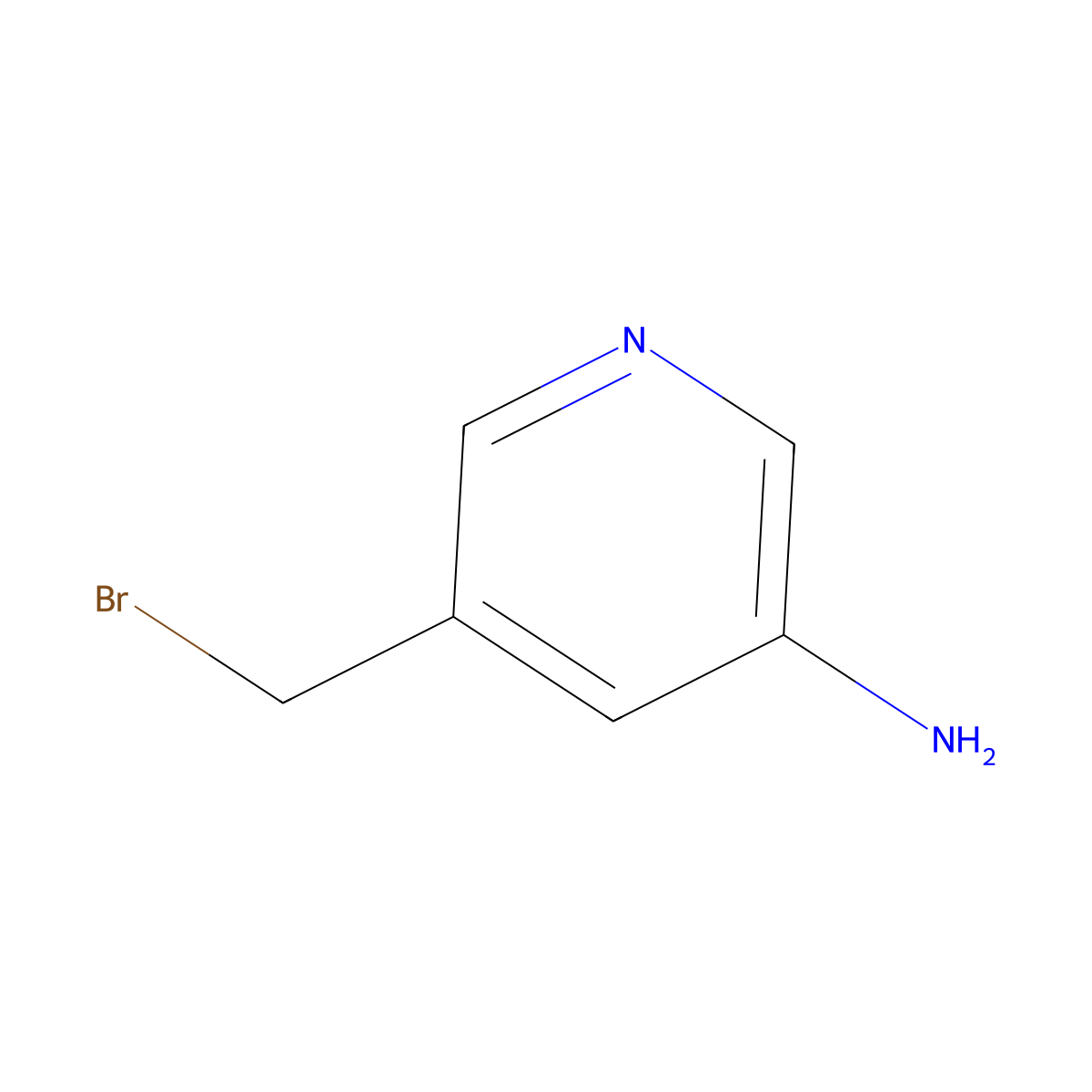 5-(Bromomethyl)pyridin-3-amine molecular structure, CAS 1017793-24-6