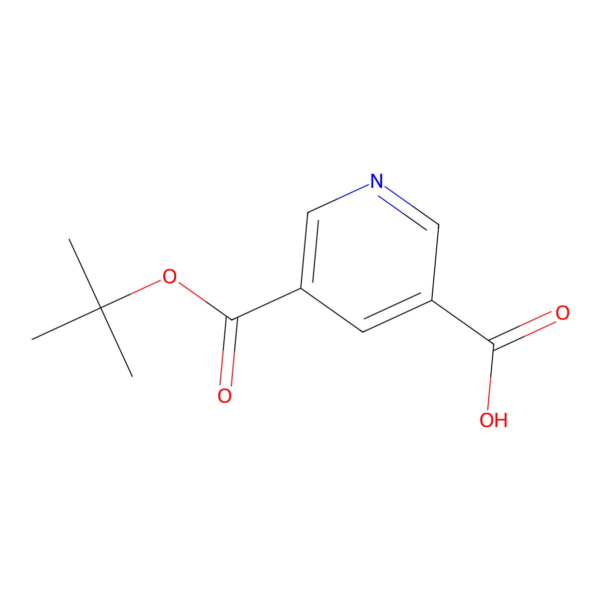 5-(tert-Butoxycarbonyl)nicotinic acid molecular structure, CAS 1017793-26-8