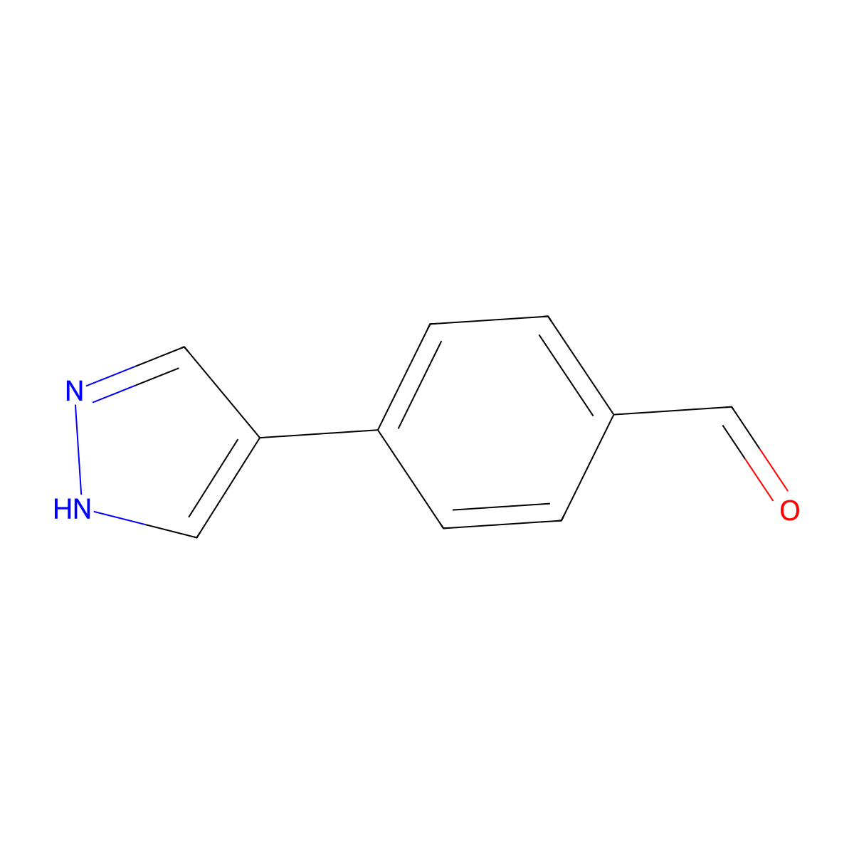 4-(1H-Pyrazol-4-yl)benzaldehyde molecular structure, CAS 1017794-45-4