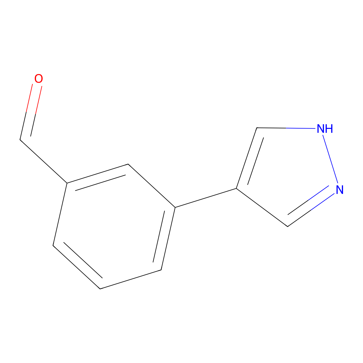 3-(1H-Pyrazol-4-yl)benzaldehyde molecular structure, CAS 1017794-46-5