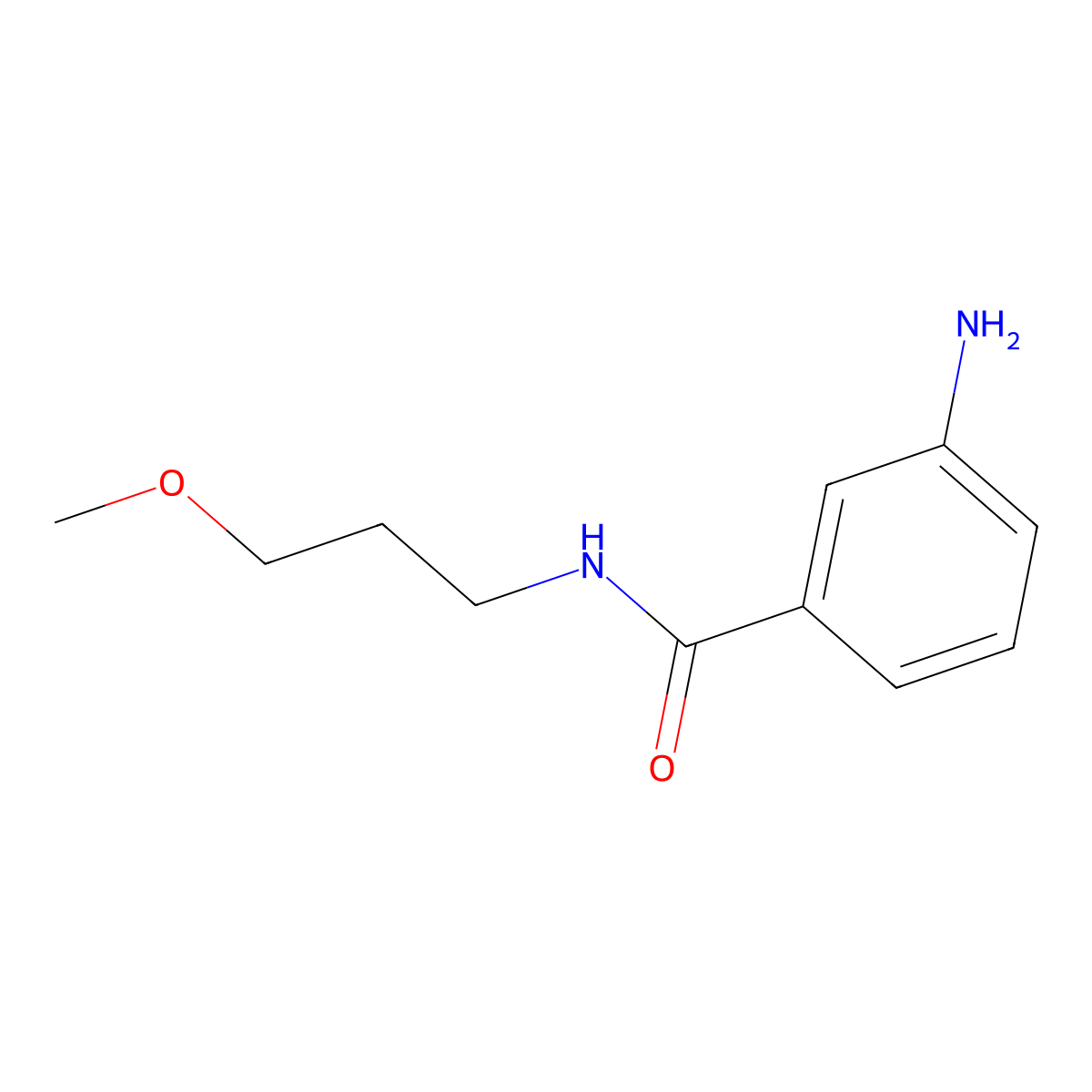 3-Amino-N-(3-methoxypropyl)benzamide molecular structure, CAS 1017795-07-1