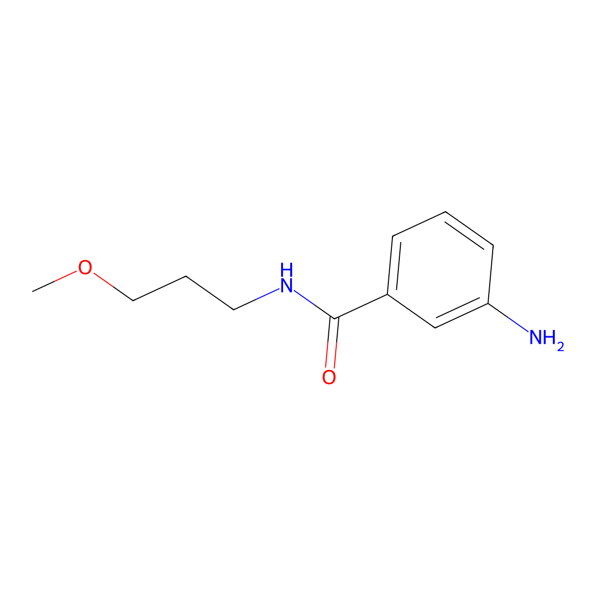3-Amino-N-(3-methoxypropyl)benzamide molecular structure, CAS 1017795-07-1