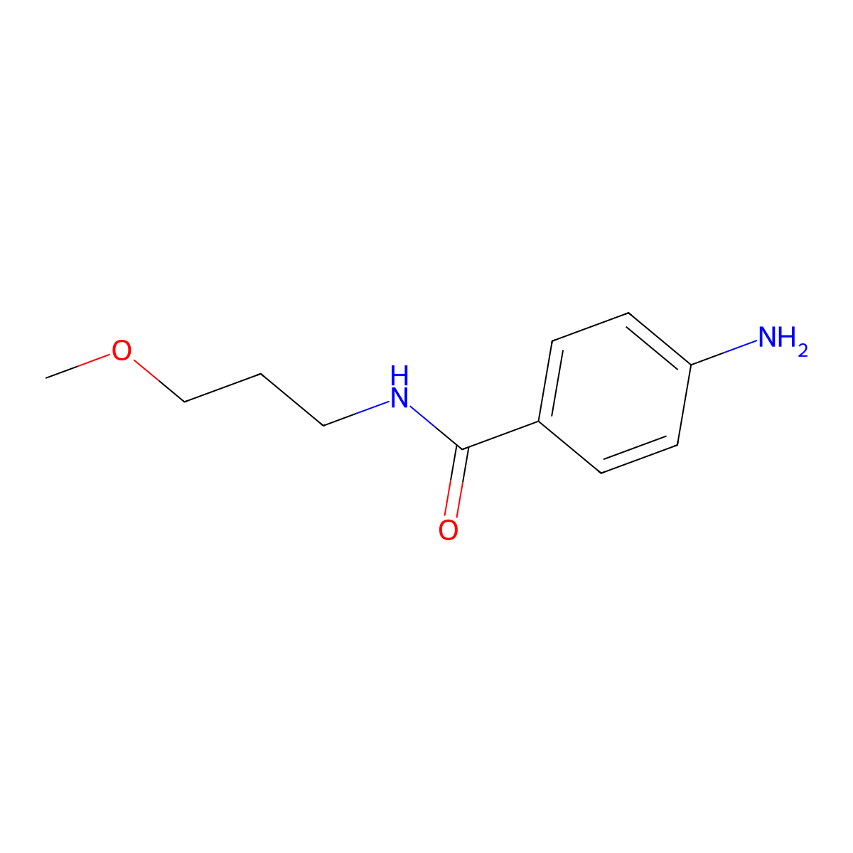 4-Amino-N-(3-methoxypropyl)benzamide molecular structure, CAS 1017795-08-2
