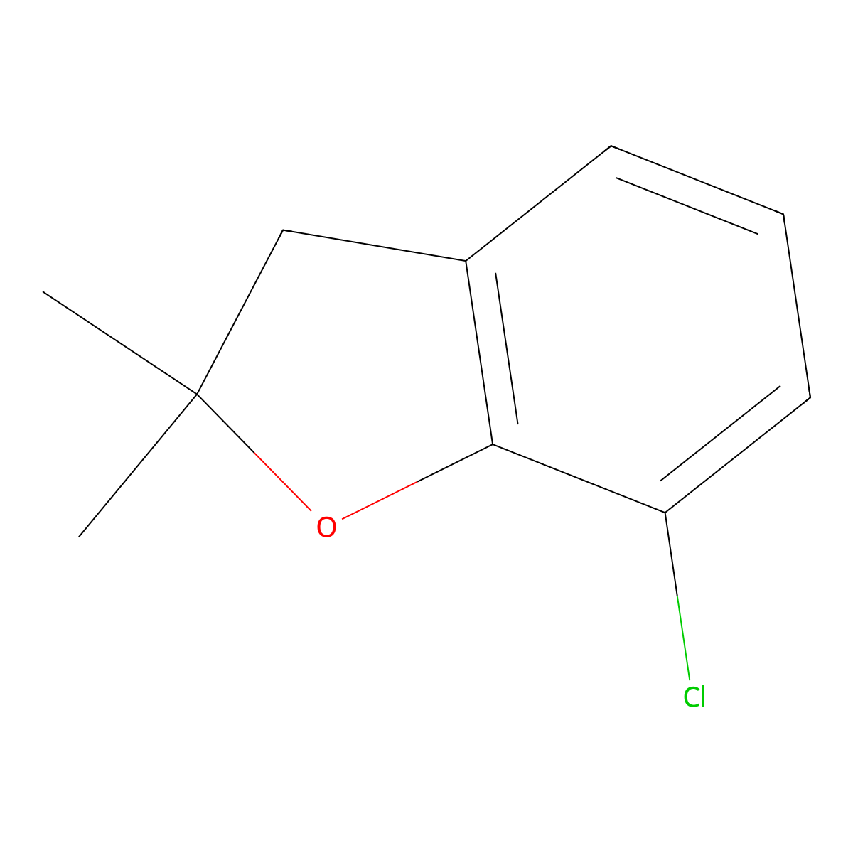 7-Chloro-2,2-dimethyl-2,3-dihydro-1-benzofuran molecular structure, CAS 10178-55-9
