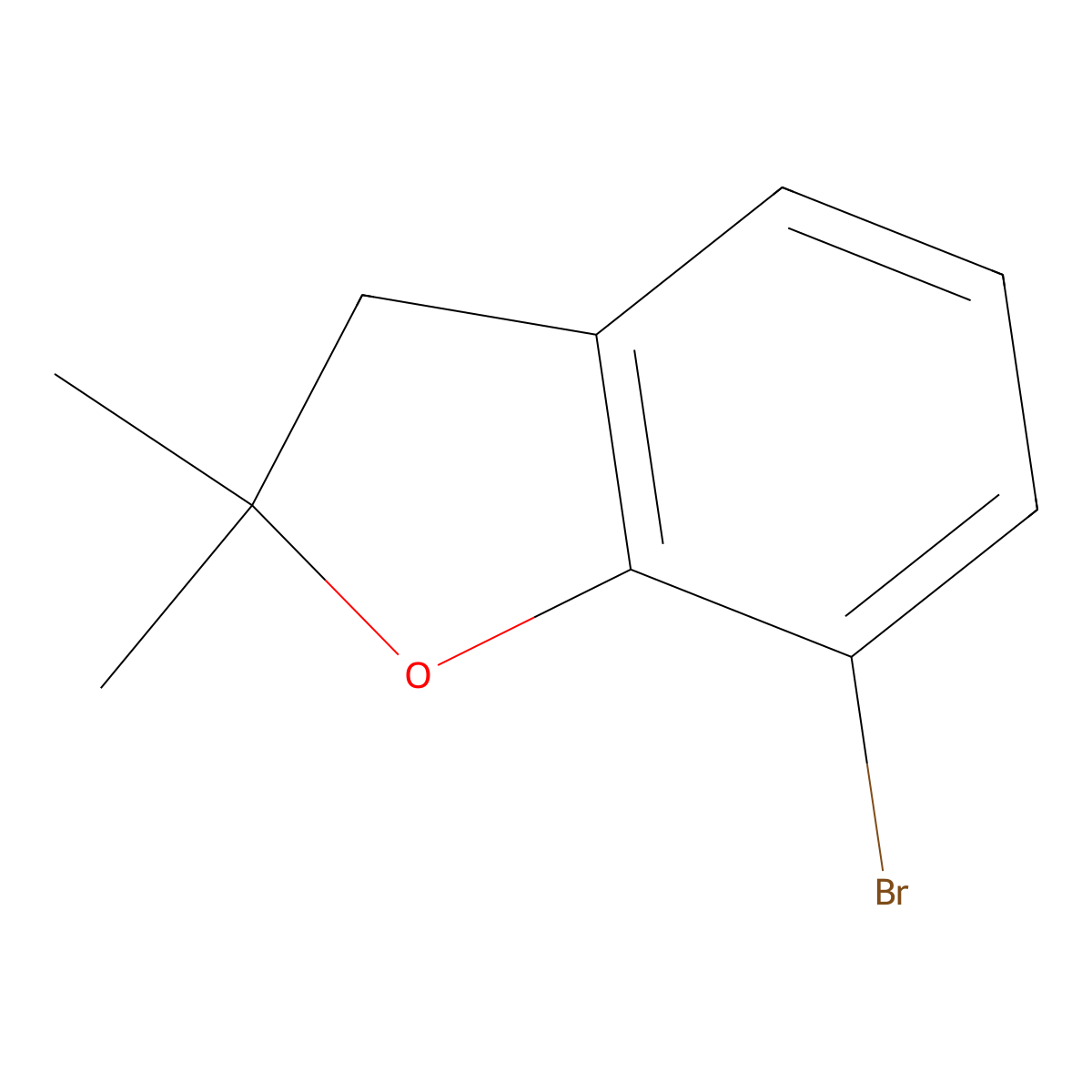 7-Bromo-2,2-dimethyl-2,3-dihydro-1-benzofuran molecular structure, CAS 10178-57-1