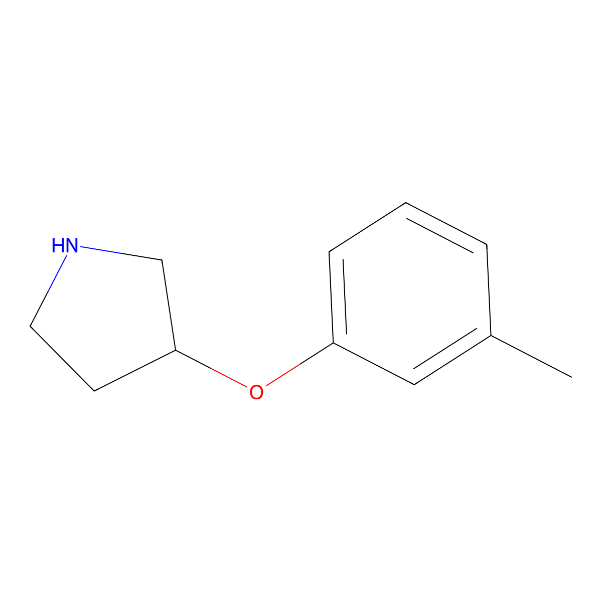 (S)-3-(3-Methylphenoxy)pyrrolidine HCl molecular structure, CAS 1017803-20-1