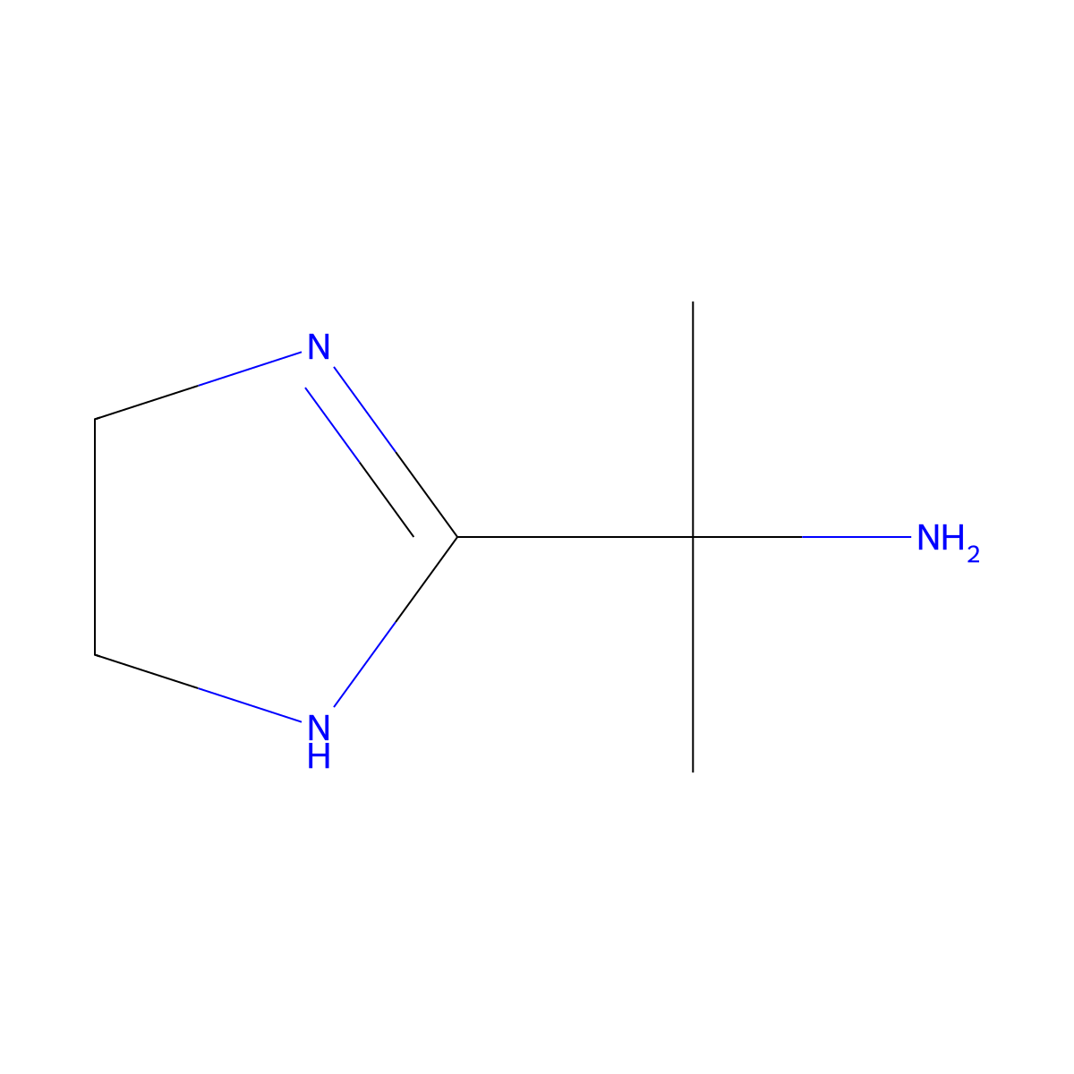 2-(4,5-dihydro-1H-imidazol-2-yl)propan-2-amine molecular structure, CAS 101783-74-8