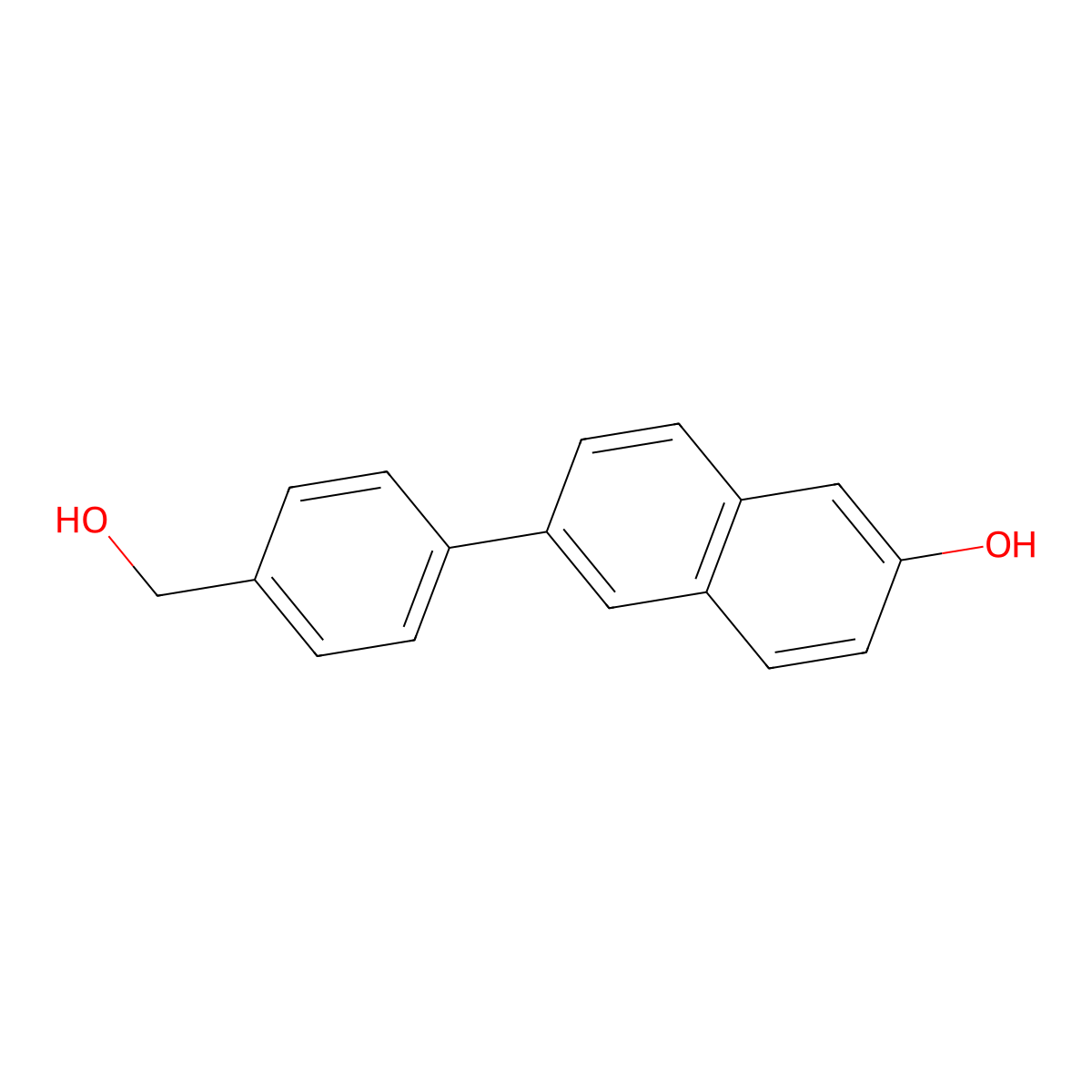 6-(4-(Hydroxymethyl)phenyl)naphthalen-2-ol molecular structure, CAS 1017858-96-6