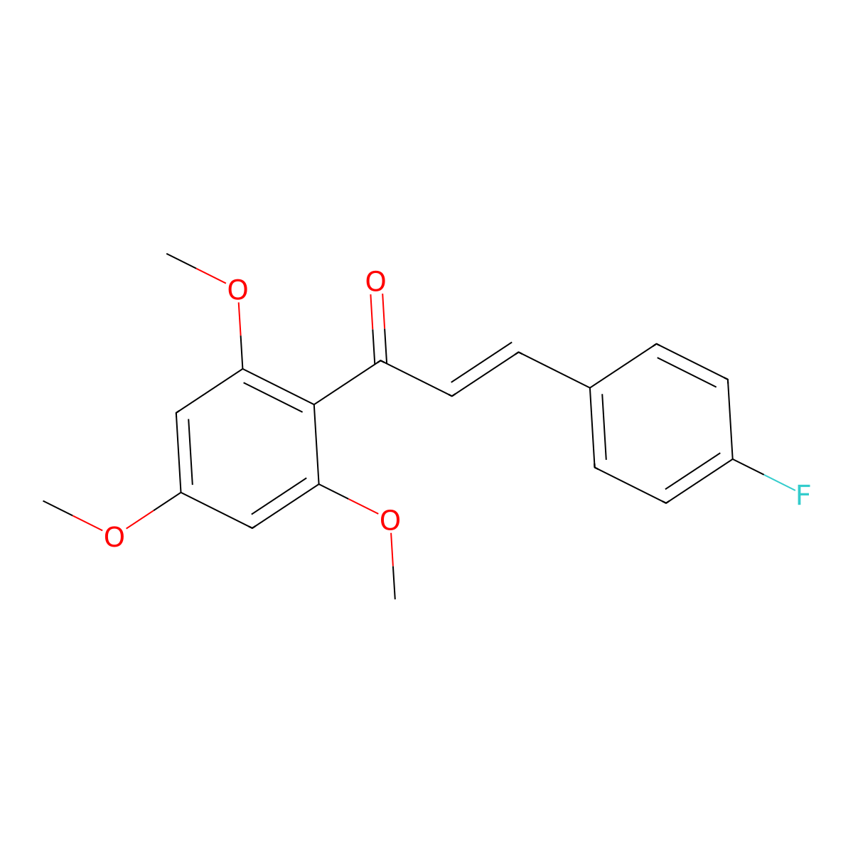 4-Fluoro-2',4',6'-trimethoxychalcone molecular structure, CAS 1017899-55-6