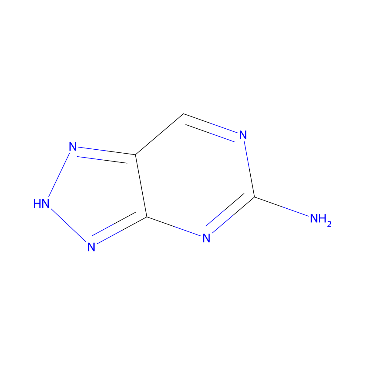 1H-1,2,3-Triazolo[4,5-d]pyrimidin-5-amine molecular structure, CAS 10179-84-7