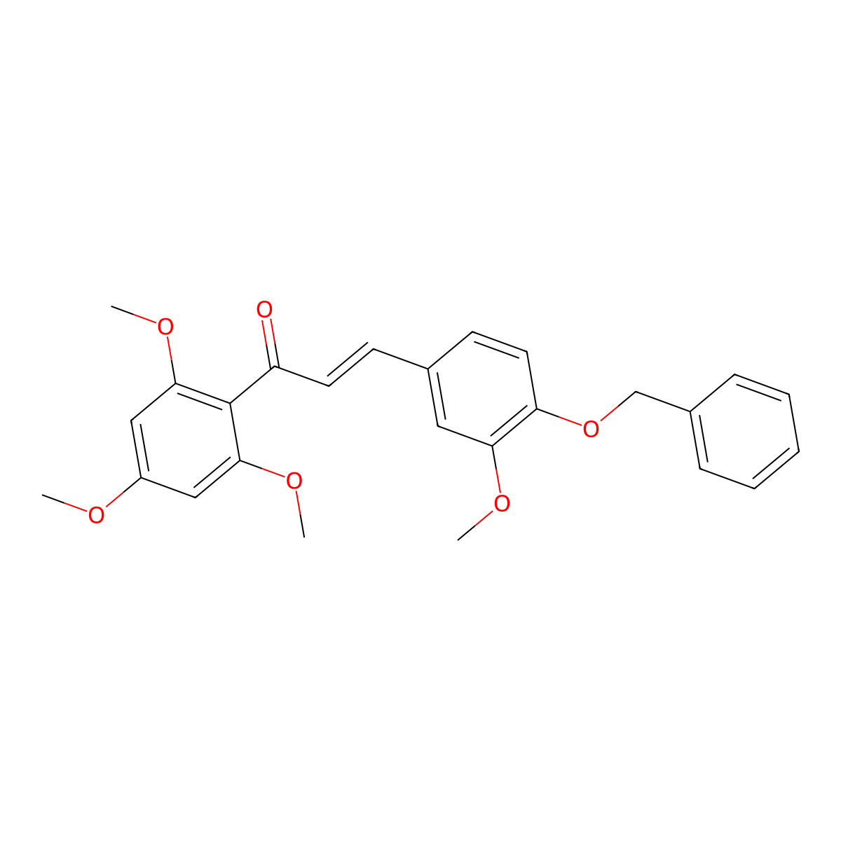 4-Benzyloxy-2',3,4',6'-tetramethoxychalcone molecular structure, CAS 1017900-43-4