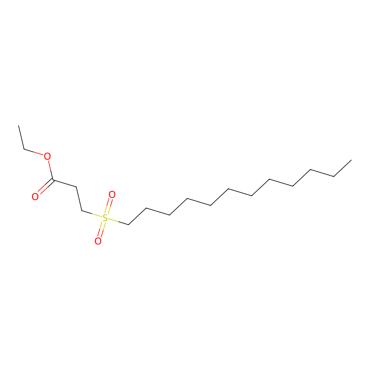 Ethyl 3-(dodecylsulfonyl)propanoate molecular structure, CAS 101791-28-0