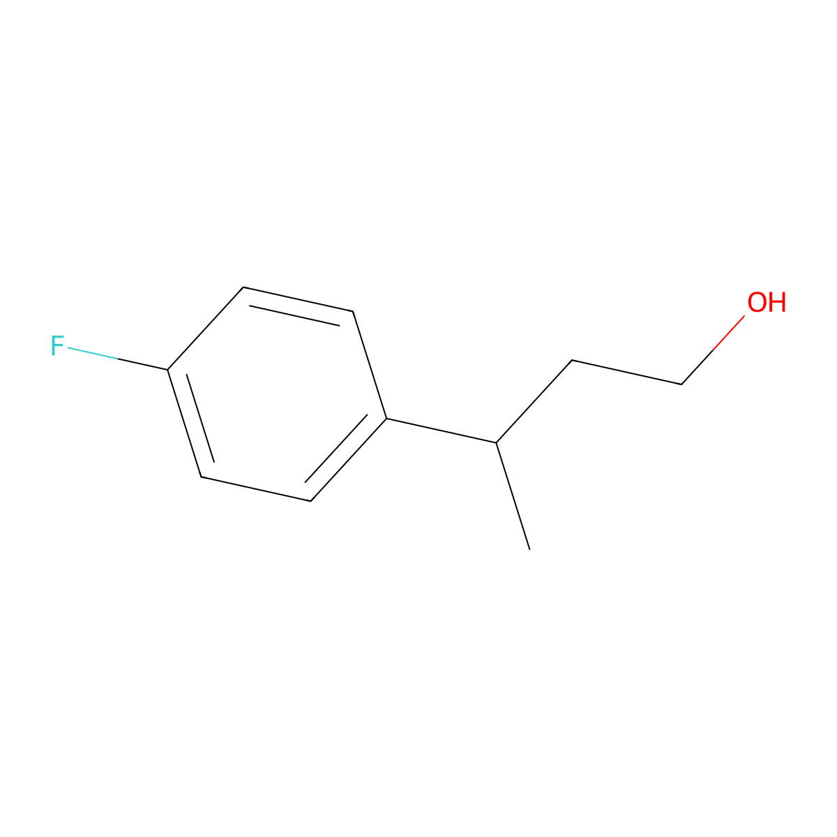 3-(4-Fluorophenyl)butan-1-ol molecular structure, CAS 1017962-34-3