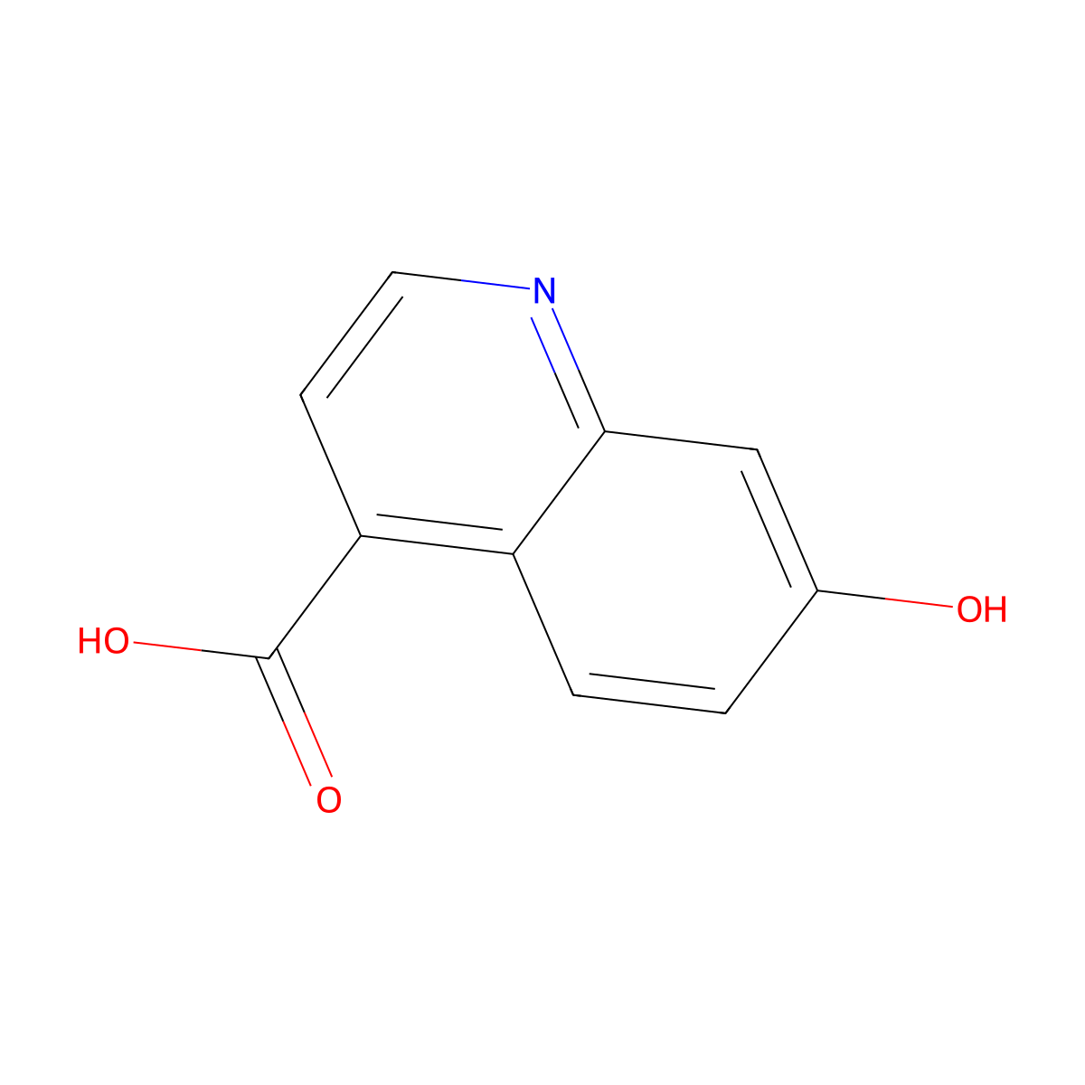 7-Hydroxyquinoline-4-carboxylic acid molecular structure, CAS 1017969-32-2