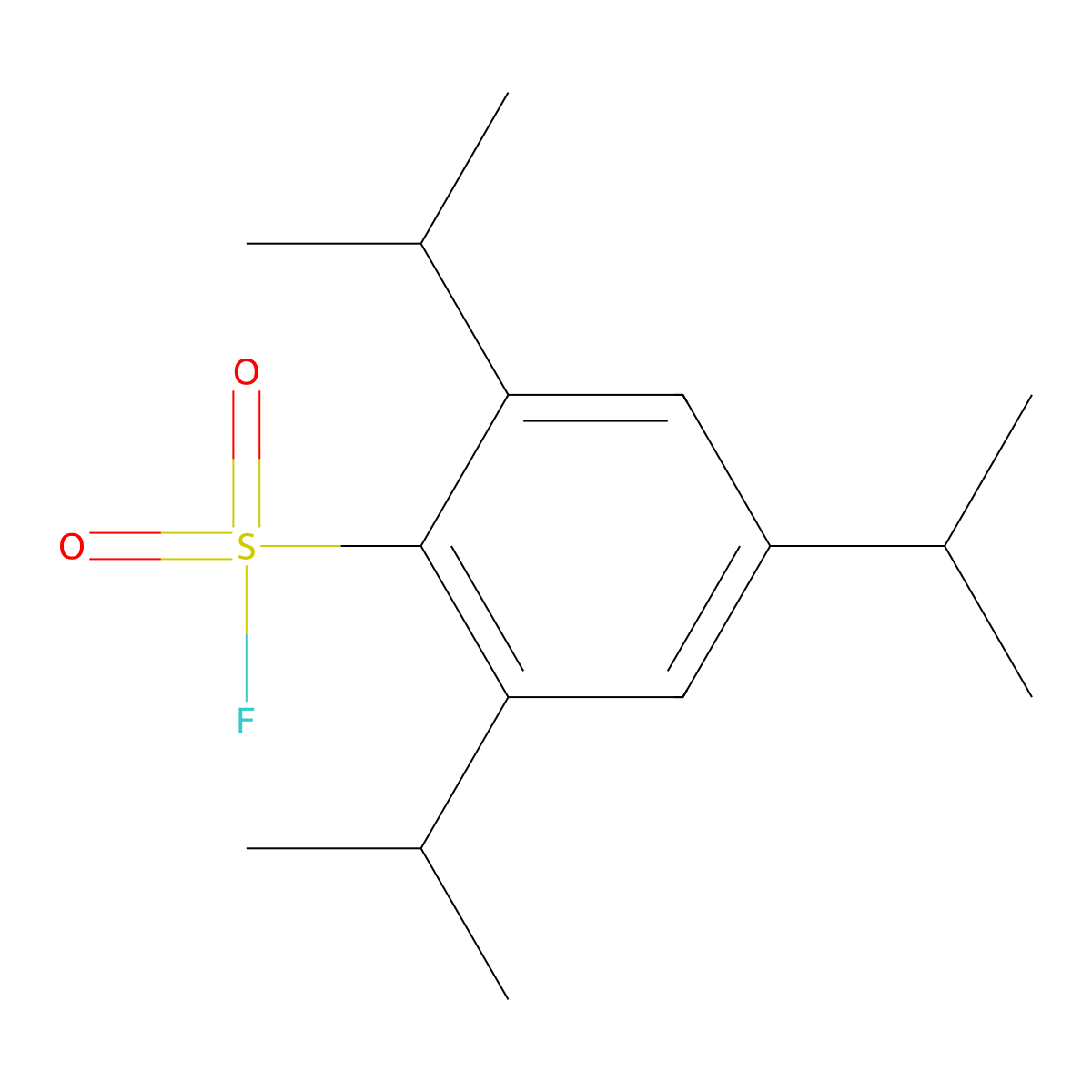 2,4,6-Tris(1-methylethyl)benzenesulfonyl fluoride molecular structure, CAS 101803-62-7
