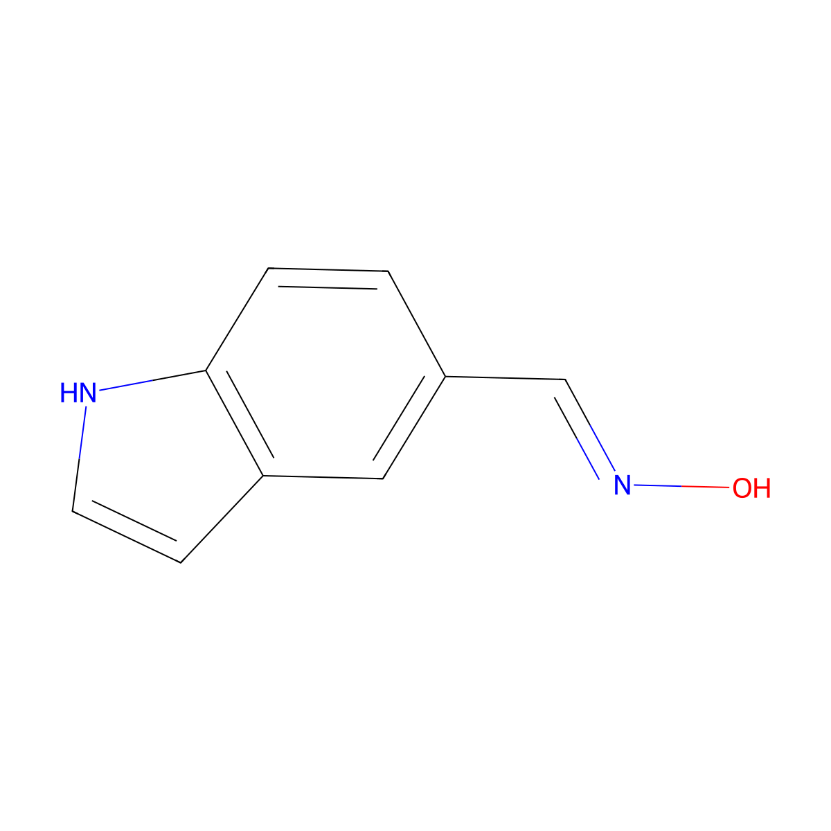 N-[(1H-indol-5-yl)methylidene]hydroxylamine molecular structure, CAS 1018038-45-3
