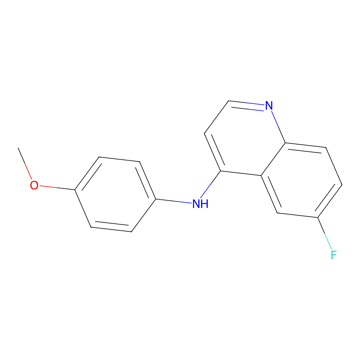 6-fluoro-N-(4-methoxyphenyl)quinolin-4-amine molecular structure, CAS 1018041-95-6