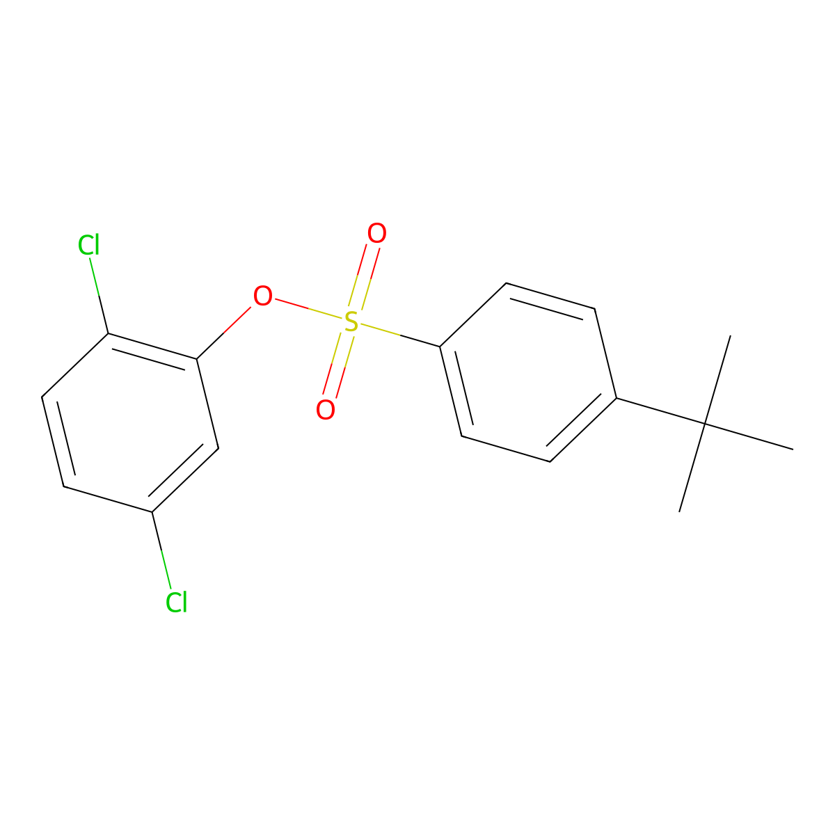 2,5-Dichlorophenyl 4-tert-butylbenzene-1-sulfonate molecular structure, CAS 1018045-35-6