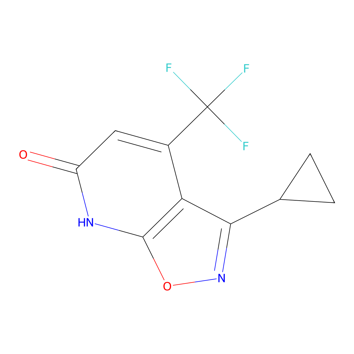3-cyclopropyl-4-(trifluoromethyl)-6H,7H-[1,2]oxazolo[5,4-b]pyridin-6-one molecular structure, CAS 1018047-82-9