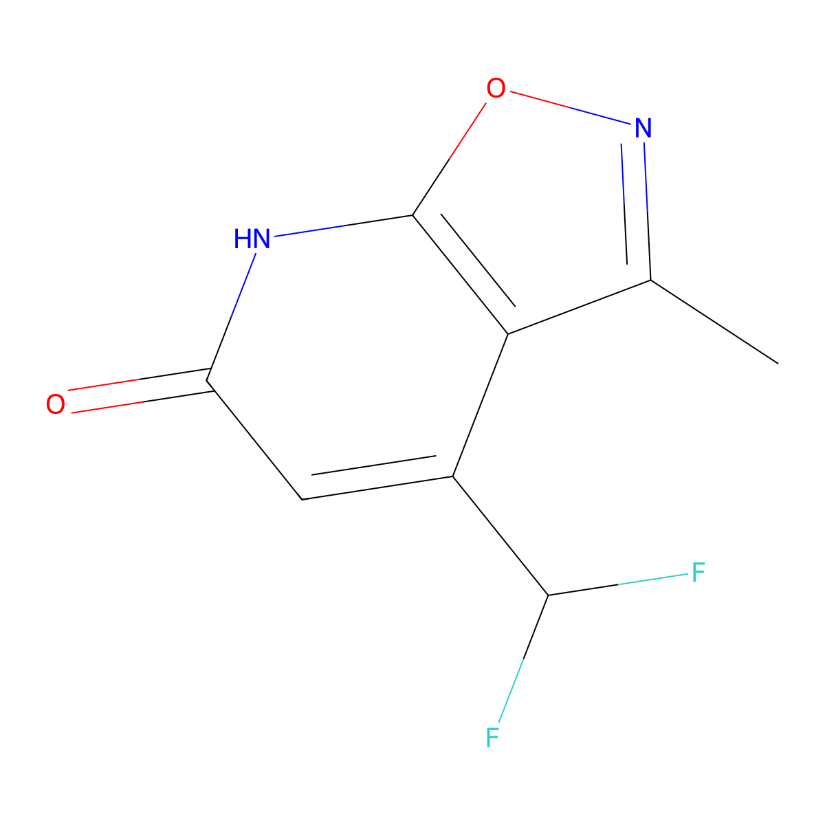 4-(Difluoromethyl)-3-methylisoxazolo[5,4-b]pyridin-6(7H)-one molecular structure, CAS 1018047-97-6