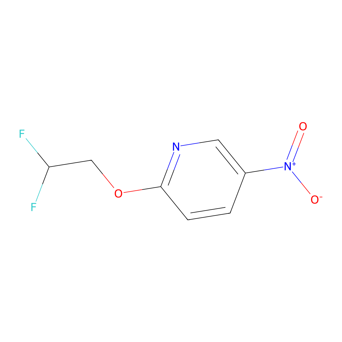 2-(2,2-Difluoroethoxy)-5-nitropyridine molecular structure, CAS 1018052-90-8