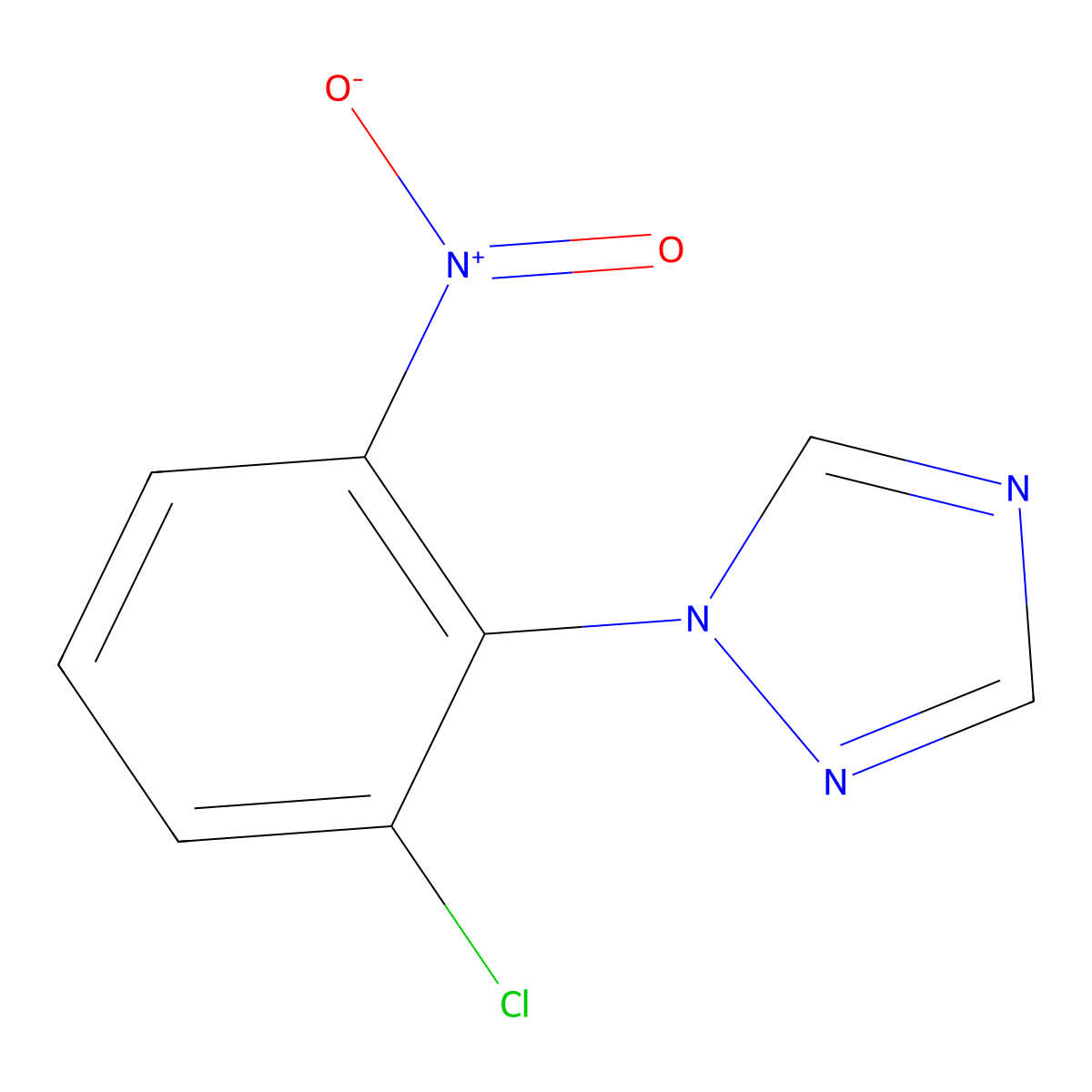 1-(2-chloro-6-nitrophenyl)-1H-1,2,4-triazole molecular structure, CAS 1018053-08-1