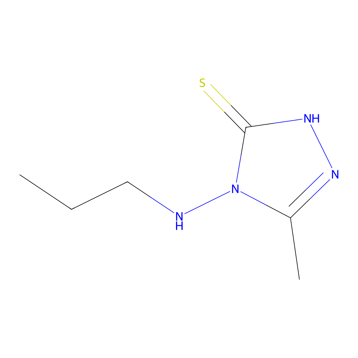 5-methyl-4-(propylamino)-4H-1,2,4-triazole-3-thiol molecular structure, CAS 1018053-32-1