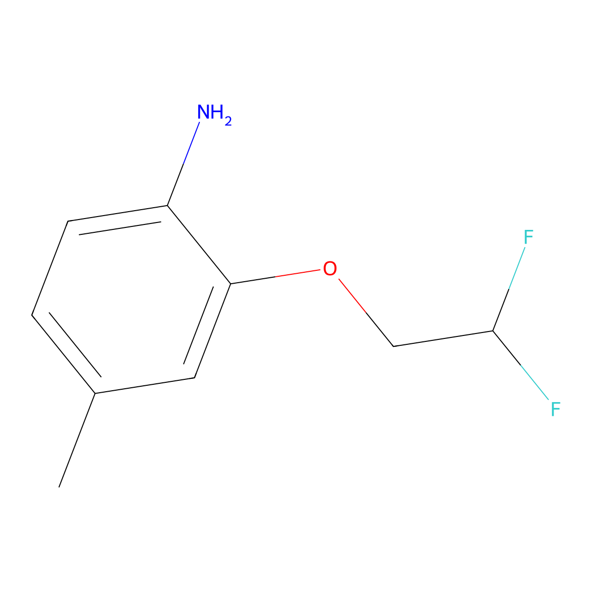 2-(2,2-Difluoroethoxy)-4-methylaniline molecular structure, CAS 1018053-48-9