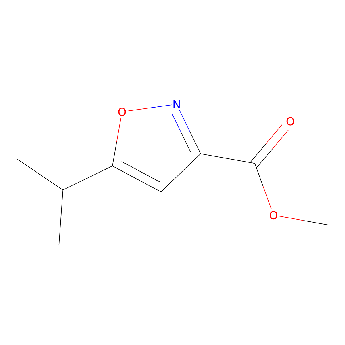 Methyl 5-isopropylisoxazole-3-carboxylate molecular structure, CAS 1018053-71-8