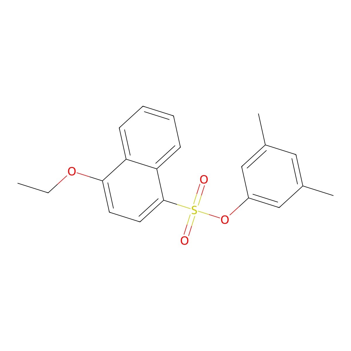 3,5-Dimethylphenyl 4-ethoxynaphthalene-1-sulfonate molecular structure, CAS 1018054-20-0