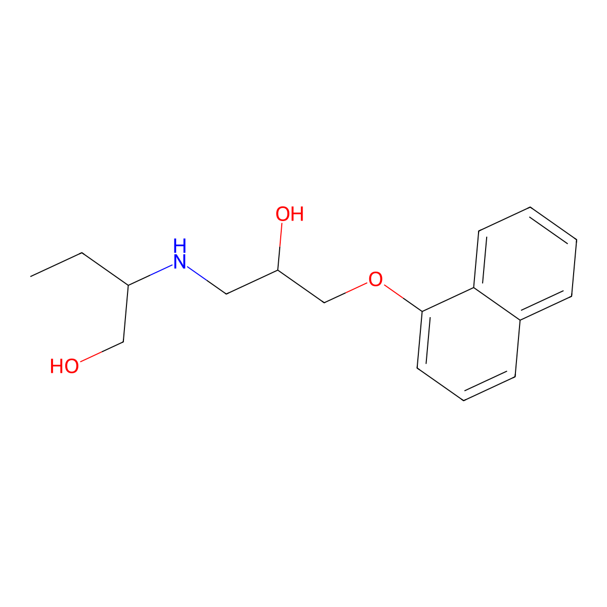 2-[(2-Hydroxy-3-naphthyloxypropyl)amino]butan-1-ol molecular structure, CAS 1018055-87-2