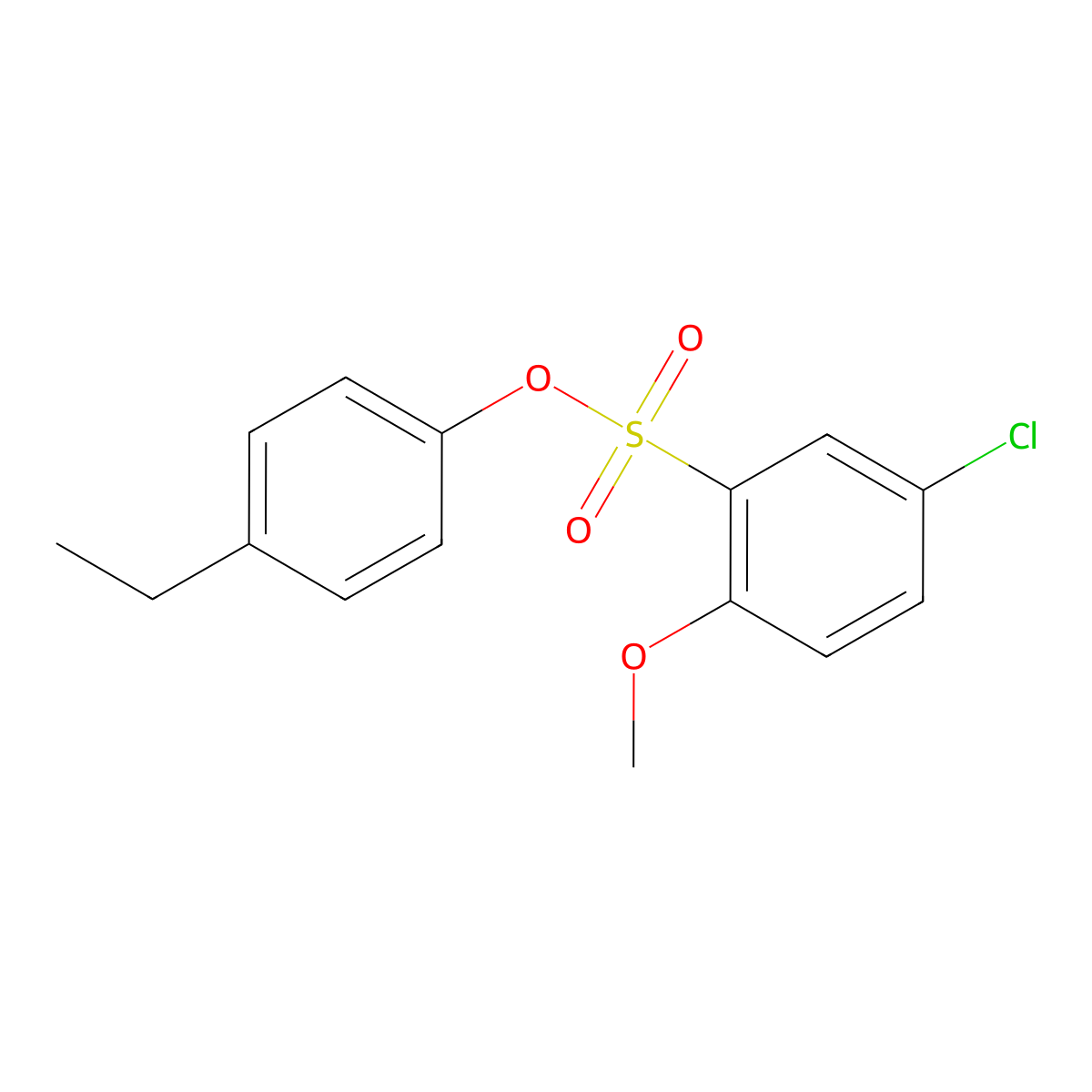 4-Ethylphenyl 5-chloro-2-methoxybenzenesulfonate molecular structure, CAS 1018056-49-9