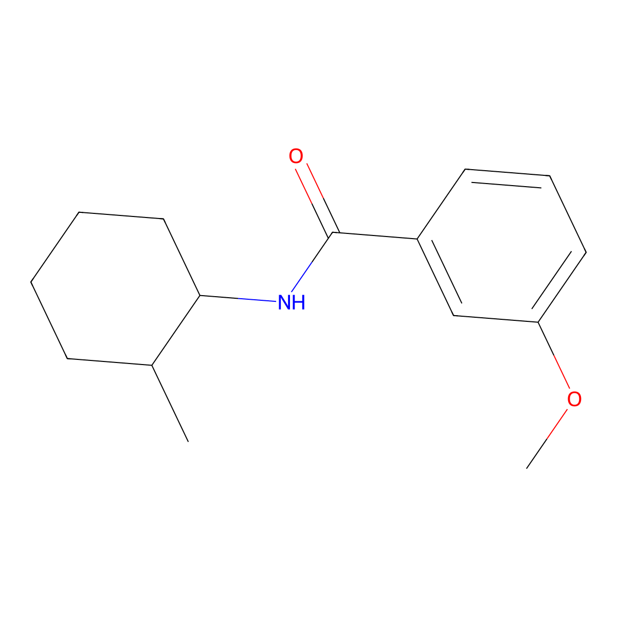 3-methoxy-N-(2-methylcyclohexyl)benzamide molecular structure, CAS 1018057-56-1