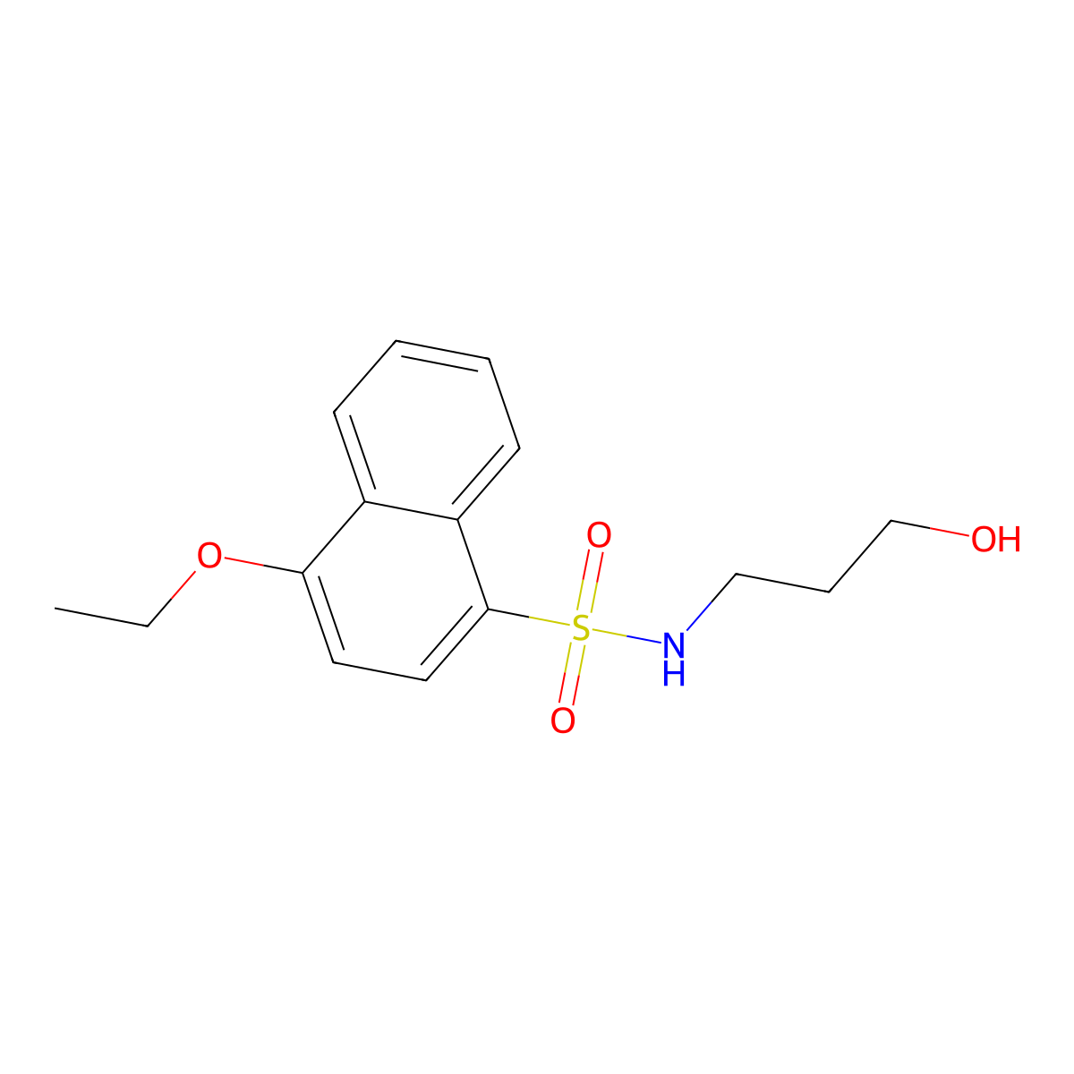[(4-Ethoxynaphthyl)sulfonyl](3-hydroxypropyl)amine molecular structure, CAS 1018058-09-7