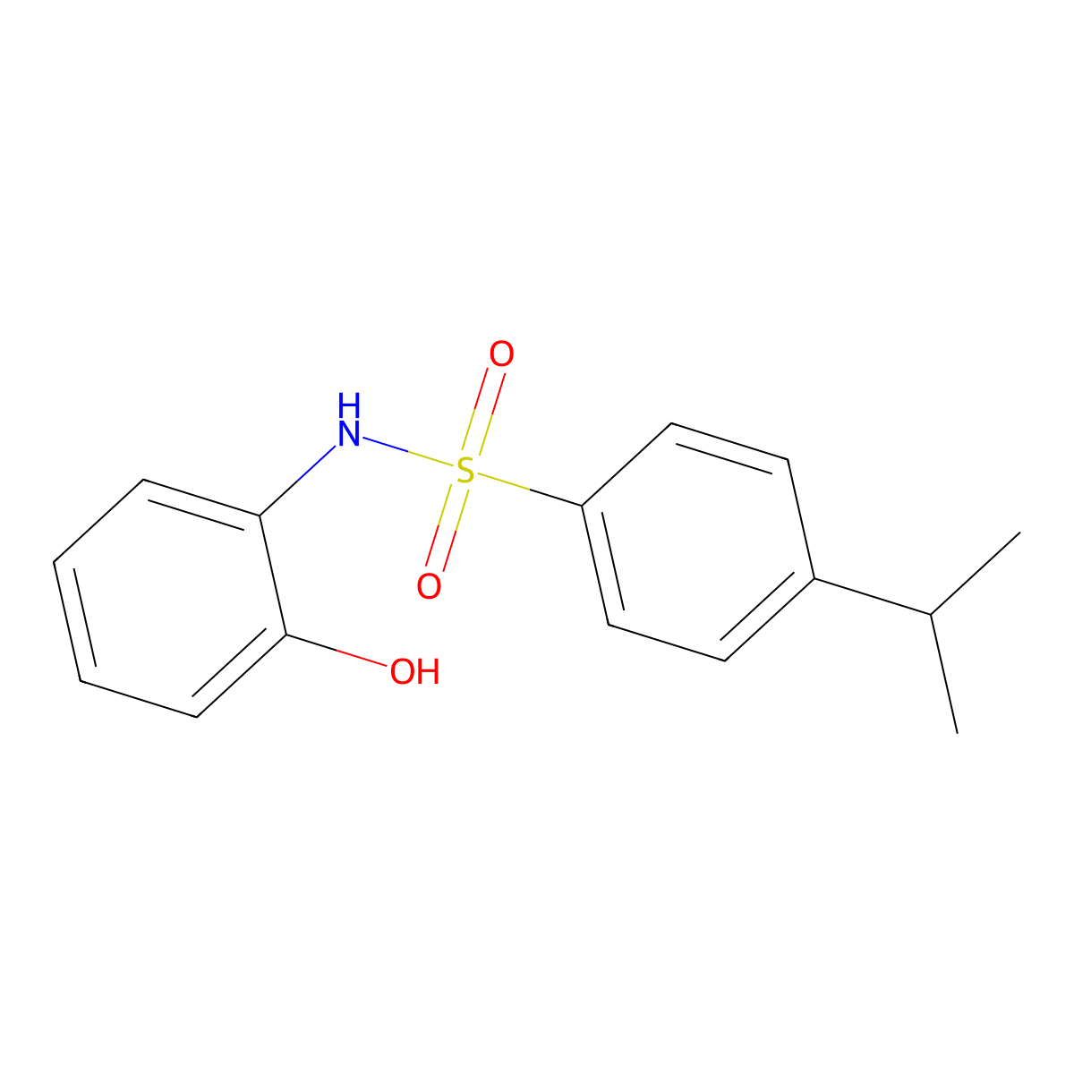 N-(2-hydroxyphenyl)-4-isopropylbenzenesulfonamide molecular structure, CAS 1018061-10-3